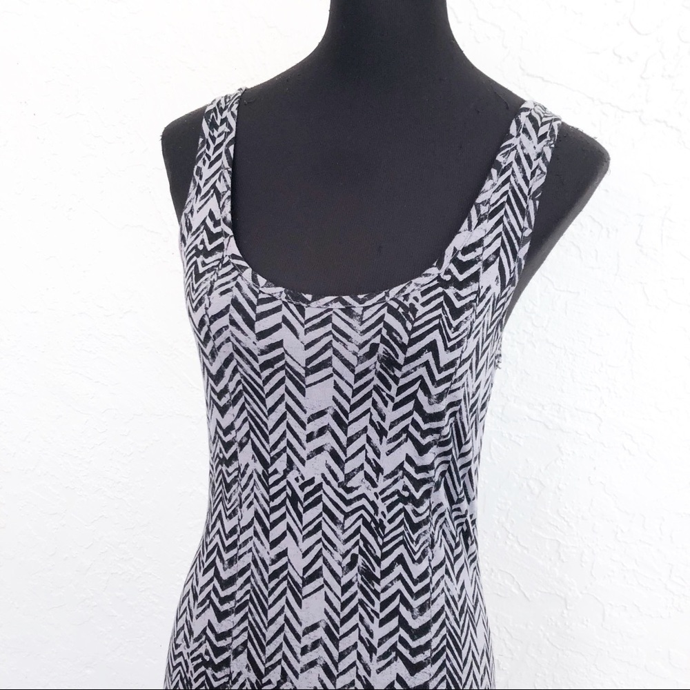 EVEREVE Thread 4 Thought Geometric Cotton Maxi Dress Beach Vacation - Picture 3 of 5
